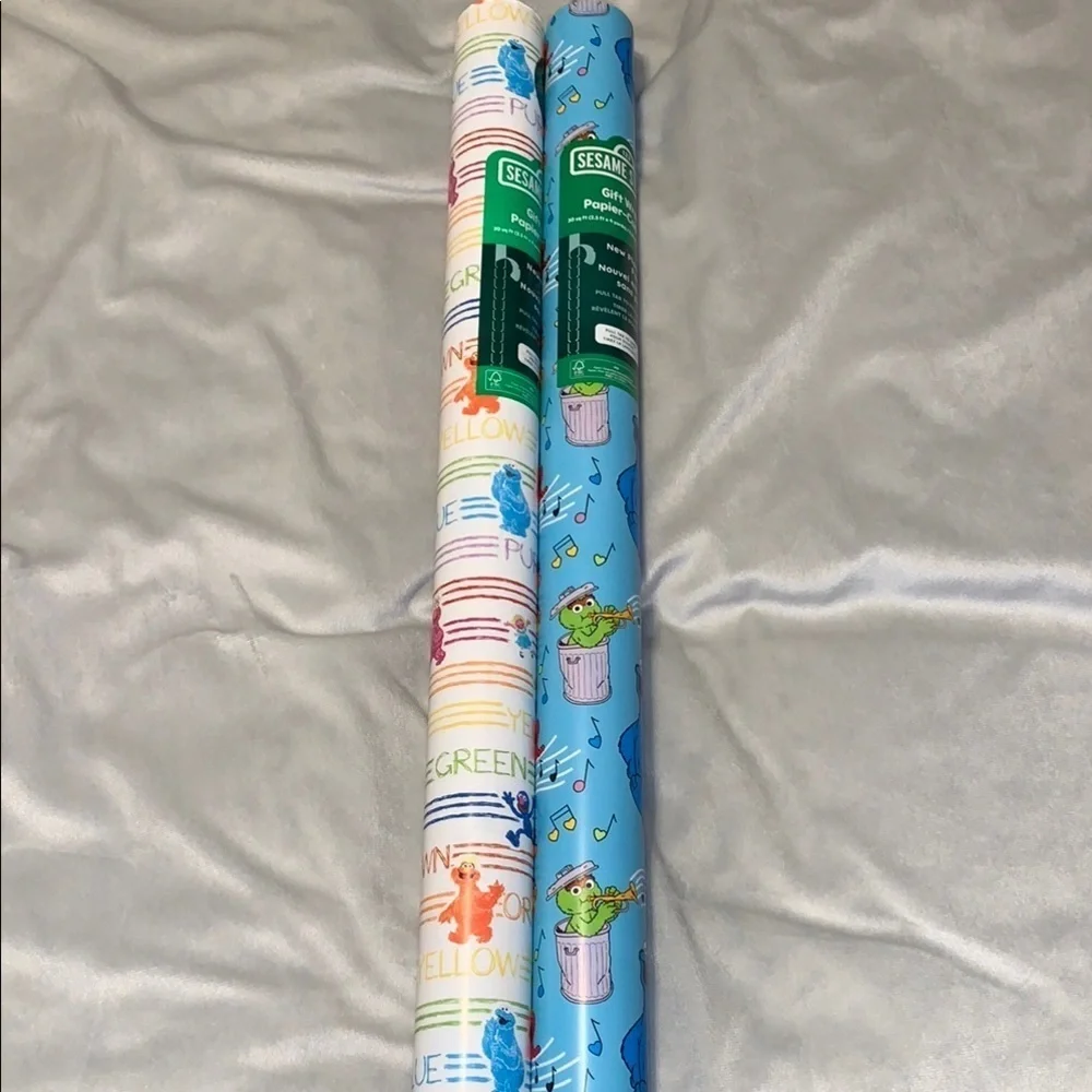 Sesame Street Gift Wrap Set - Blue  Multicolor ROYGBV firm on price birthday
